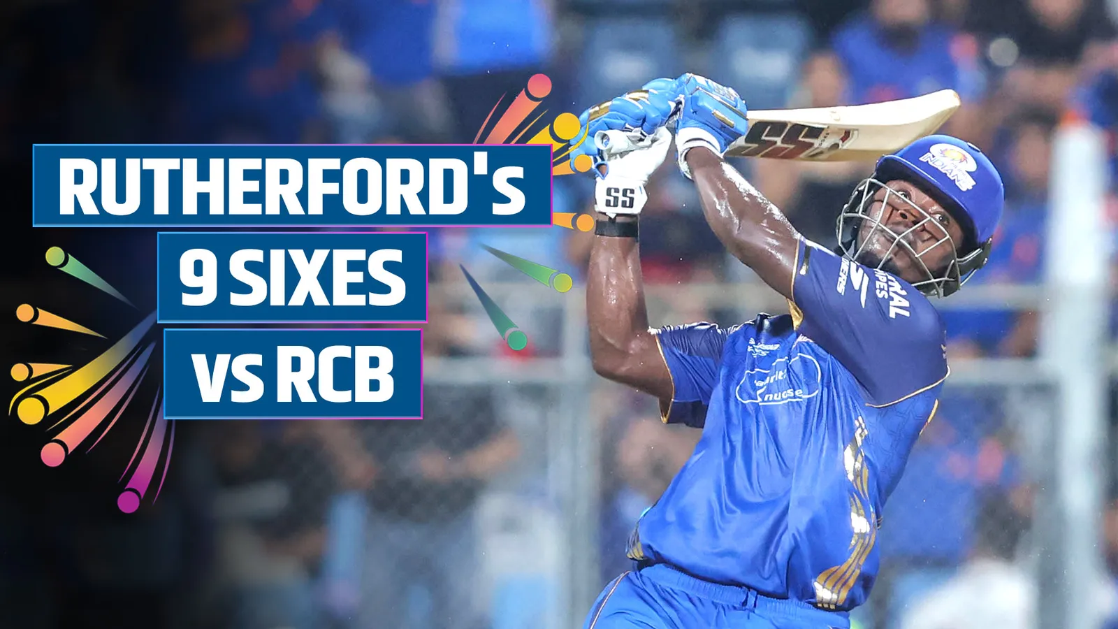 Rutherford Slams 9 Sixes vs RCB