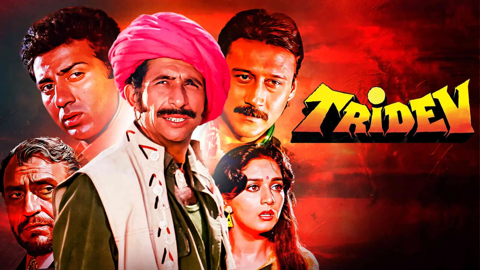 Amrish Puri Sunny Deol Action Picture Jackie Shroff Sani Deol Ki