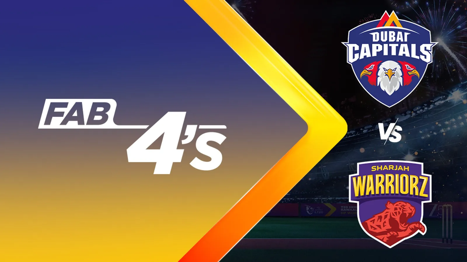 Dubai Capitals vs Sharjah Warriorz | Full Match | Fab 4s